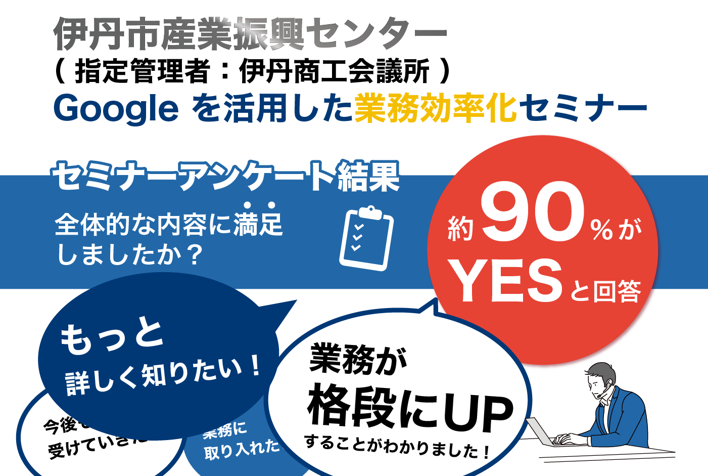 伊丹商工会議所で「Google を活用した業務効率化セミナー」を開催！